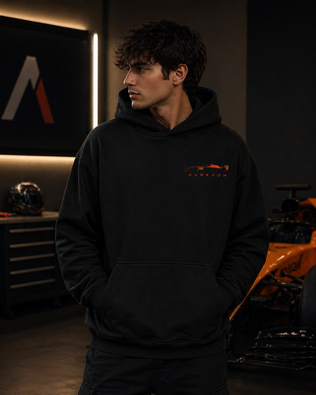 BLACK REDBULL HOODIE