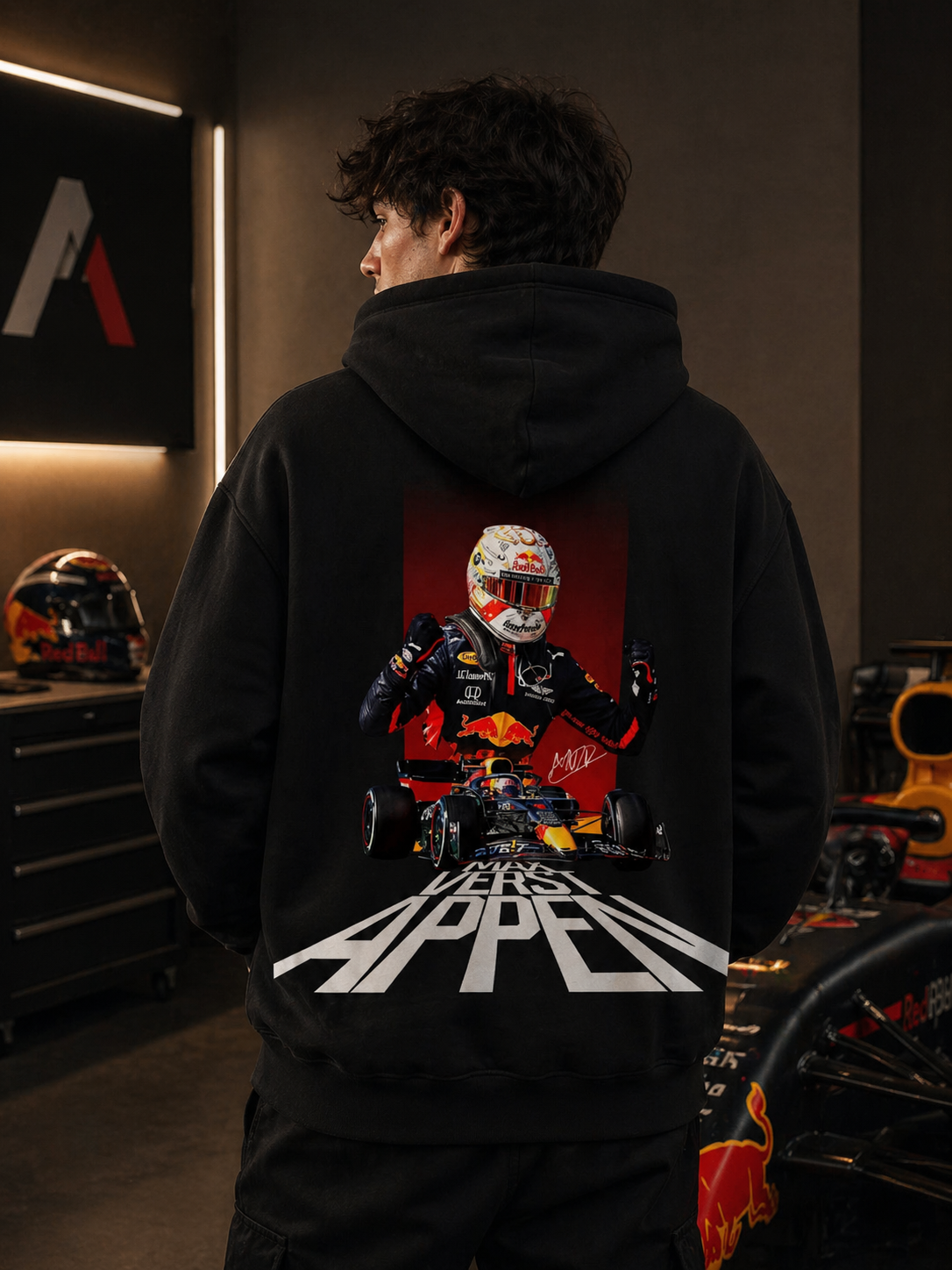 BLACK REDBULL HOODIE